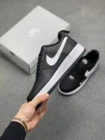 Nike Air Force 1 Black White Double Swoosh Low Top Casual Sneakers - Image 8
