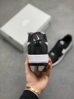Nike Air Force 1 Black White Double Swoosh Low Top Casual Sneakers - Image 7