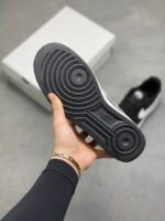 Nike Air Force 1 Black White Double Swoosh Low Top Casual Sneakers - Image 6