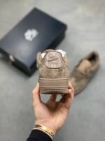Nike Air Force 1 Coffee Brown Suede Gloss Swoosh Low Top Casual Sneakers - Image 7