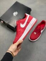 Nike Air Force 1 Kobe Red Snake Skin Low Top Casual Sneakers - Image 8
