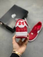 Nike Air Force 1 Kobe Red Snake Skin Low Top Casual Sneakers - Image 7