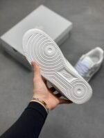Nike Air Force 1 Gray White Mesh Breathable Low Top Casual Sneakers - Image 6