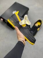 Nike Air Force 1 Kobe Lakers Black Gold Purple Mamba Low Top Sneakers - Image 2