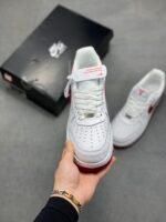 Nike Air Force 1 Kobe White Red Snake Skin Mamba Low Top Casual Sneakers - Image 9