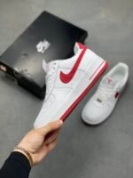 Nike Air Force 1 Kobe White Red Snake Skin Mamba Low Top Casual Sneakers - Image 8