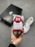 Nike Air Force 1 Kobe White Red Snake Skin Mamba Low Top Casual Sneakers - Image 7