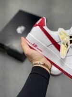 Nike Air Force 1 Kobe White Red Snake Skin Mamba Low Top Casual Sneakers - Image 5