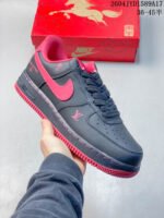 Nike Air Force 1 Black Rose Red Luxury Co-branded Low Top Casual Sneakers - Image 2