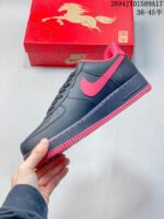 Nike Air Force 1 Black Rose Red Luxury Co-branded Low Top Casual Sneakers - Image 5