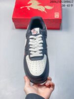Nike Air Force 1 Black White Shark Tooth Retro Low Top Casual Sneakers - Image 6