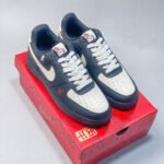 Nike Air Force 1 Black White Shark Tooth Retro Low Top Casual Sneakers