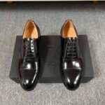 Dior Black Glossy Leather Oxford Formal Business Wedding Men Dress Shoes