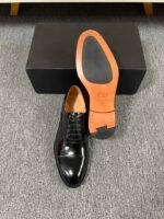 Dior Black Glossy Leather Oxford Formal Business Wedding Men Dress Shoes - Image 3