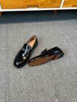 Ferragamo Black Mirror Gloss Patent Leather Horsebit Buckle Slip-On Men Luxury Formal Business Loafer Shoes - Image 5