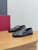 Ferragamo Vintage Gradient Brown Leather Men Formal Slip-On Penny Loafers - Image 6