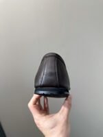 Ferragamo Dark Brown Leather Buckle Men Formal Slip-On Loafers - Image 7