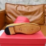 Ferragamo Khaki Suede Metal Buckle Men Casual Formal Slip-On Loafers - Image 4