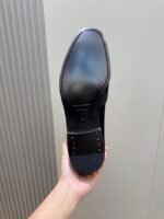 Ferragamo Black Velvet Suede Grosgrain Strap Men Formal Wedding Loafers - Image 3