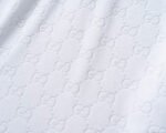 Gucci White Jacquard Striped Collar Men Casual Short Sleeve Polo Shirt - Image 5