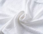 Gucci White Jacquard Striped Collar Men Casual Short Sleeve Polo Shirt - Image 3