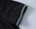 Gucci Black GG Jacquard Striped Collar Men's Polo Shirt - Image 7