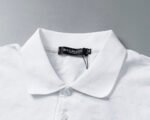 Balmain White Embossed Letter Print Men Casual Short Sleeve Polo Shirt - Image 7
