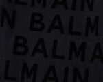 Balmain Black Full Print Letter Logo Men Casual Short Sleeve Polo Shirt - Image 7