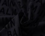 Balmain Black Full Print Letter Logo Men Casual Short Sleeve Polo Shirt - Image 3