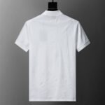 Balenciaga White Jacquard Graphic Logo Men Casual Short Sleeve Polo Shirt - Image 2