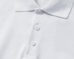 Balenciaga White Jacquard Graphic Logo Men Casual Short Sleeve Polo Shirt - Image 6
