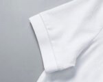 Balenciaga White Jacquard Graphic Logo Men Casual Short Sleeve Polo Shirt - Image 5