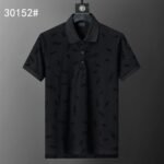 Balenciaga Black Jacquard Graphic Logo Men Casual Short Sleeve Polo Shirt