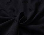 Balenciaga Black Jacquard Graphic Logo Men Casual Short Sleeve Polo Shirt - Image 3