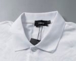 Amiri White Abstract Jacquard Logo Men Casual Short Sleeve Polo Shirt - Image 8