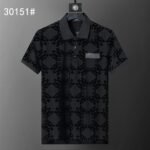 Amiri Black Abstract Jacquard Logo Men Casual Short Sleeve Polo Shirt