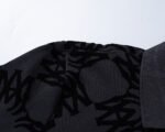 Amiri Black Abstract Jacquard Logo Men Casual Short Sleeve Polo Shirt - Image 8