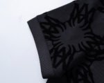 Amiri Black Abstract Jacquard Logo Men Casual Short Sleeve Polo Shirt - Image 7