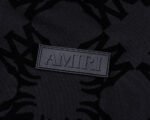 Amiri Black Abstract Jacquard Logo Men Casual Short Sleeve Polo Shirt - Image 6