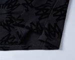 Amiri Black Abstract Jacquard Logo Men Casual Short Sleeve Polo Shirt - Image 4