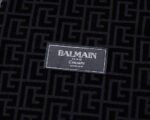 Balmian Black Jacquard Striped Zip Collar Men Casual Short Sleeve Polo Shirt - Image 6