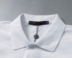 Louis Vuitton White Checker Jacquard Men Casual Short Sleeve Polo Shirt - Image 8