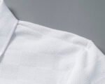 Louis Vuitton White Checker Jacquard Men Casual Short Sleeve Polo Shirt - Image 7