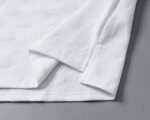 Louis Vuitton White Checker Jacquard Men Casual Short Sleeve Polo Shirt - Image 4