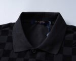Louis Vuitton Black Checker Jacquard Men Casual Short Sleeve Polo Shirt - Image 9