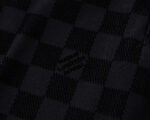 Louis Vuitton Black Checker Jacquard Men Casual Short Sleeve Polo Shirt - Image 6
