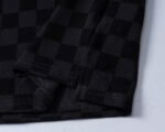 Louis Vuitton Black Checker Jacquard Men Casual Short Sleeve Polo Shirt - Image 4