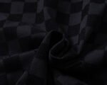 Louis Vuitton Black Checker Jacquard Men Casual Short Sleeve Polo Shirt - Image 3