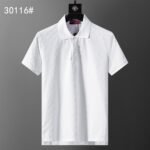 Gucci White Jacquard Monogram Pattern Men Casual Short Sleeve Polo Shirt