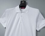 Gucci White Jacquard Monogram Pattern Men Casual Short Sleeve Polo Shirt - Image 9